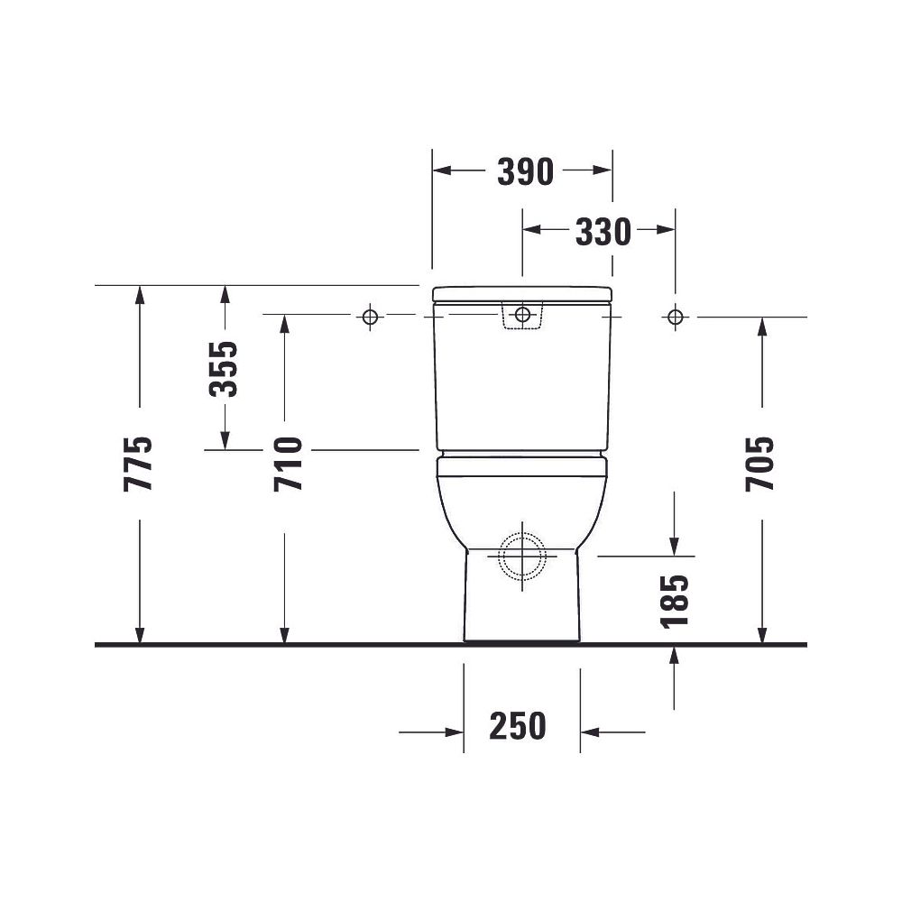 Duravit No.1 Stand WC für Kombination 650x365x420mm, Weiß Hochglanz, HygieneGlaze,... DURAVIT-2182092000 4053424507804 (Abb. 21)