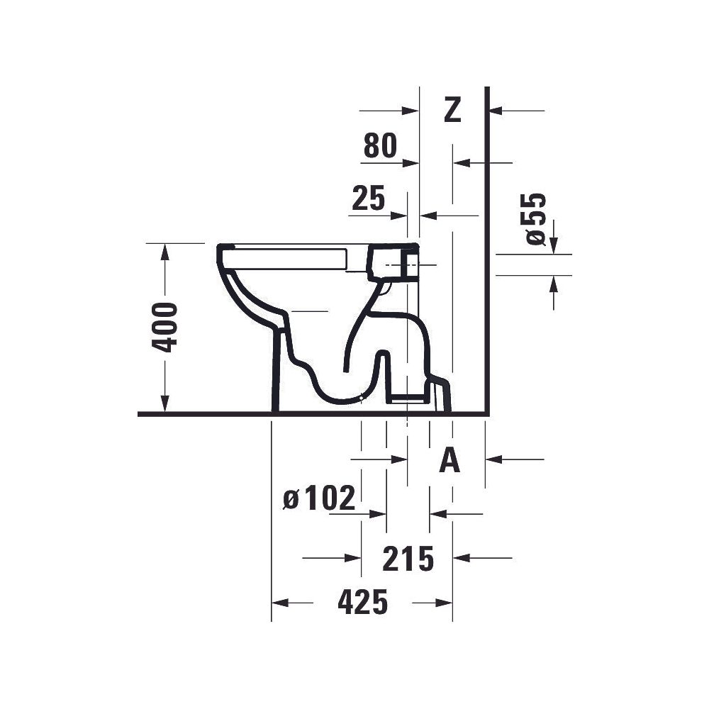 Duravit No.1 Stand WC 560x370x400mm, Weiß Hochglanz, 4,5l, Tiefspüler, rimless, sen... DURAVIT-2184010000 4053424507583 (Abb. 9)
