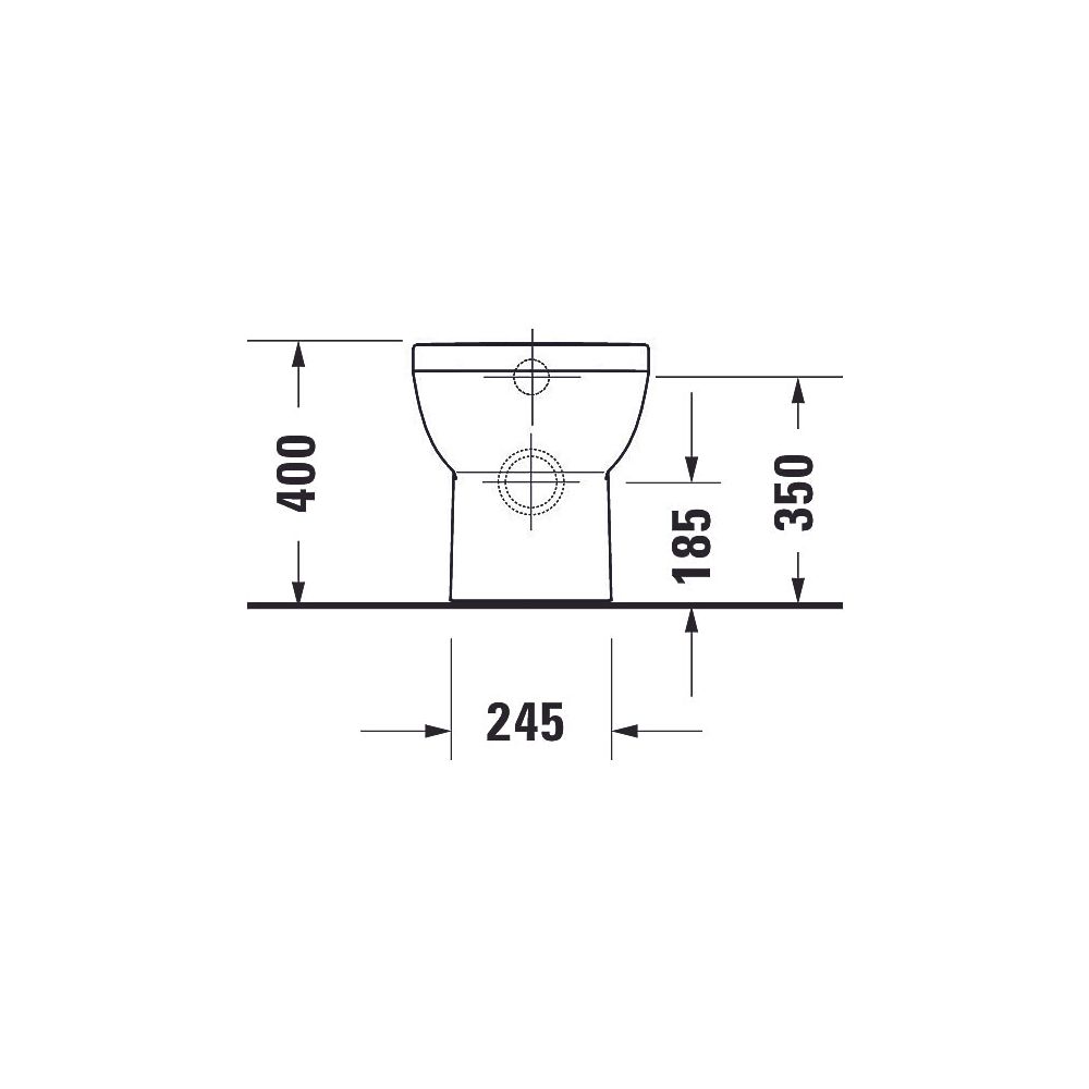 Duravit No.1 Stand WC 480x370x400mm, Weiß Hochglanz, 4,5l, Tiefspüler, rimless, wa... DURAVIT-2184090000 4053424507552 (Abb. 24)