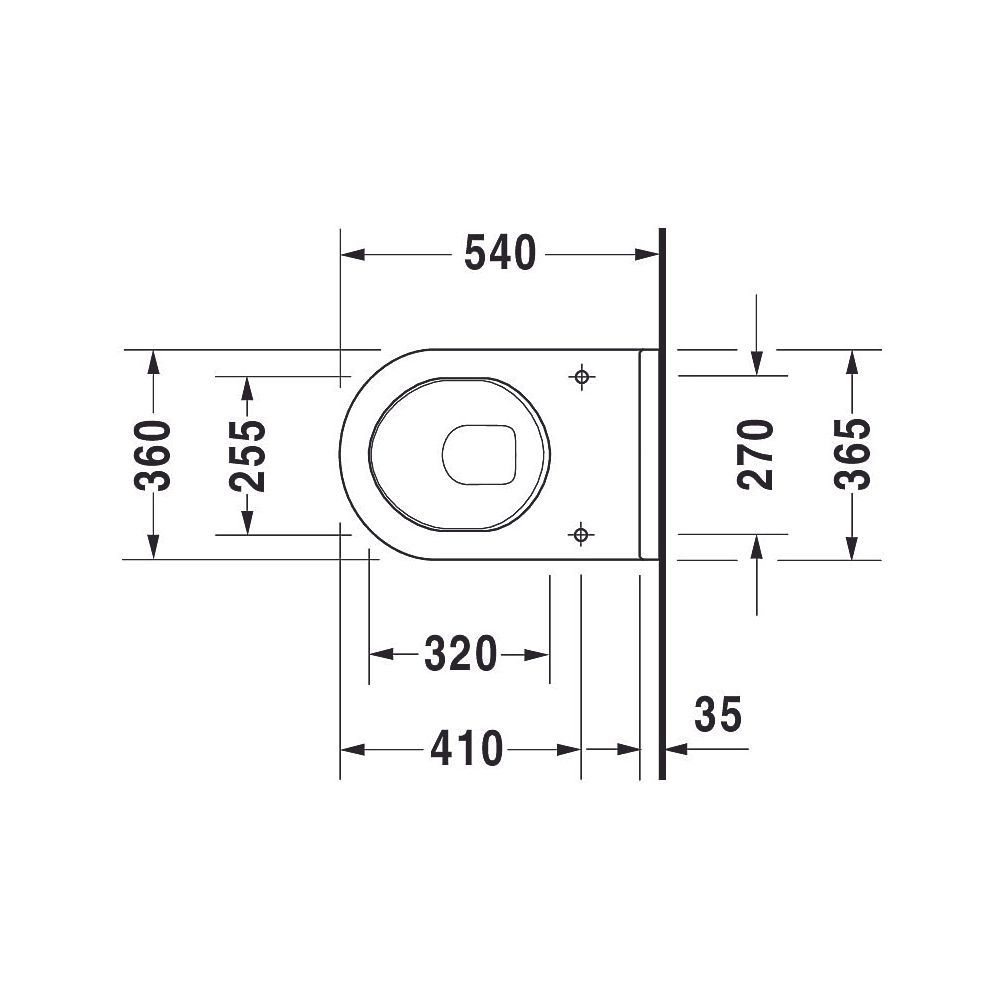 Duravit Starck 3 Wand-WC 540x365x355mm, Weiß Hochglanz, 4,5l, Tiefspüler, geschlos... DURAVIT-2200090000 4021534223037 (Abb. 13)