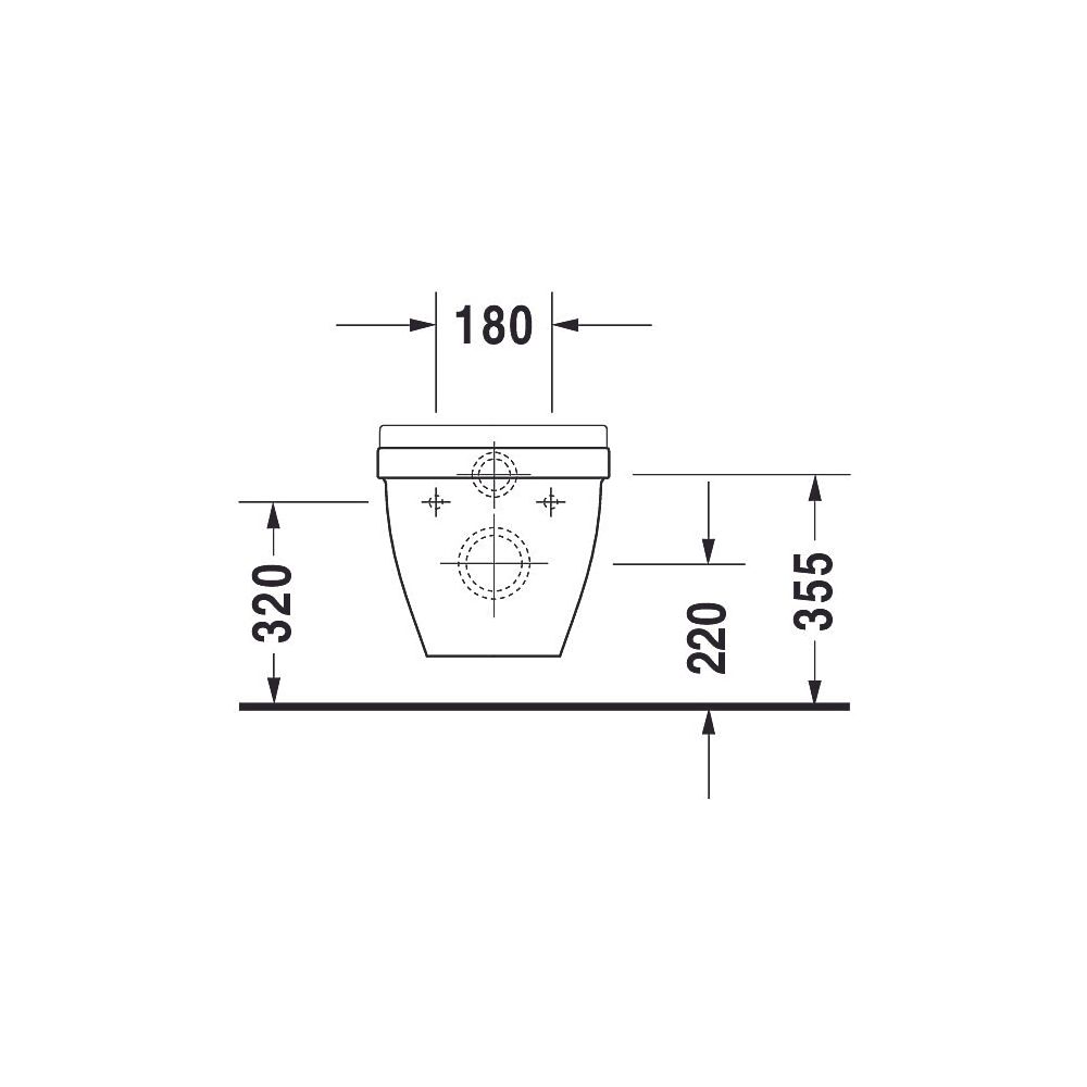 Duravit Starck 3 Wand-WC 540x365x355mm, Weiß Hochglanz, 6l, Flachspüler, geschlosse... DURAVIT-2201090000 4021534223631 (Abb. 7)