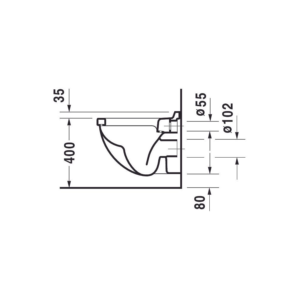 Duravit Starck 3 Wand-WC 480x365x355mm, Weiß Hochglanz, 4,5l, Tiefspüler, geschlos... DURAVIT-2202090000 4021534223679 (Abb. 13)