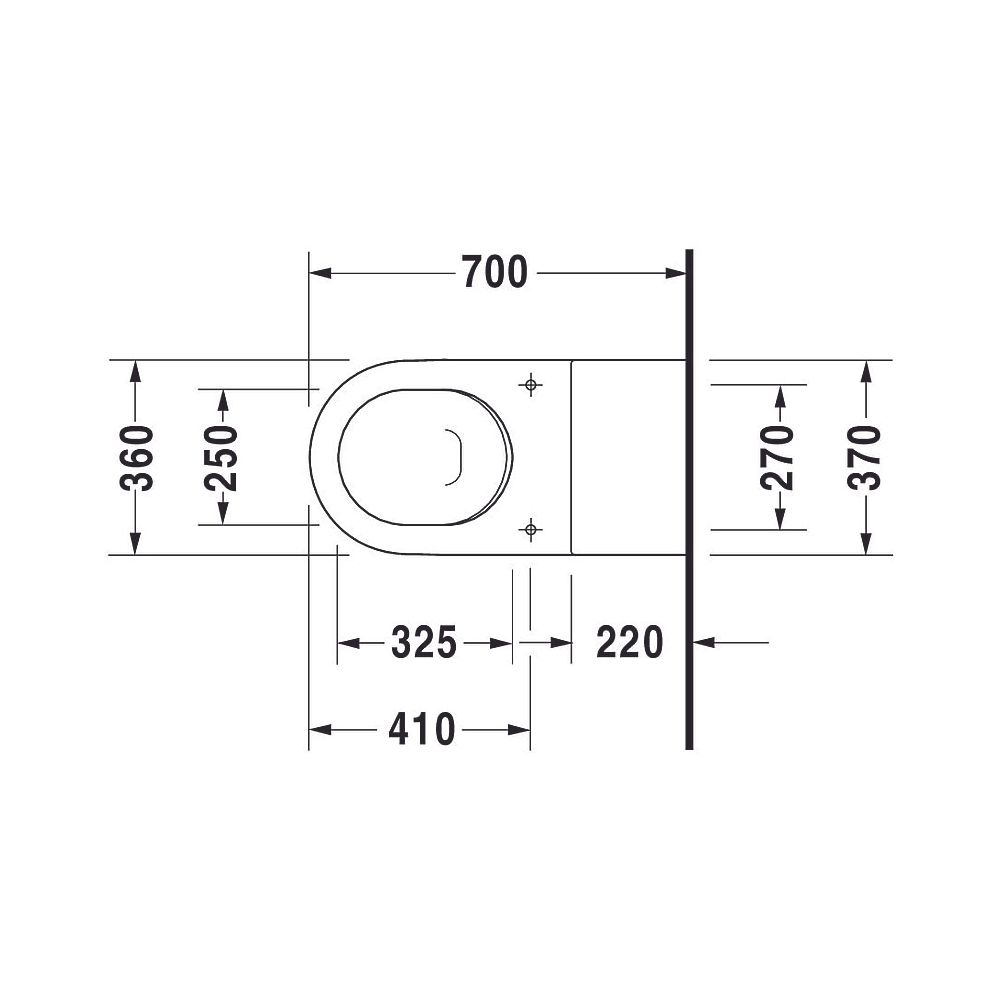 Duravit Starck 3 Wand-WC 700x370x355mm, Weiß Hochglanz, 6l, Tiefspüler, geschlossen... DURAVIT-2203090000 4021534278549 (Abb. 8)