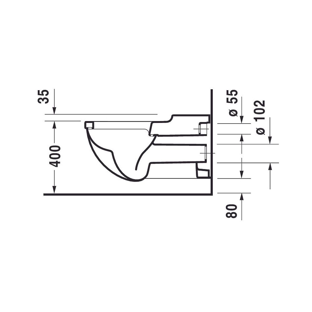 Duravit Starck 3 Wand-WC 700x370x355mm, Weiß Hochglanz, 6l, Tiefspüler, geschlosse... DURAVIT-2203090000 4021534278549 (Abb. 10)