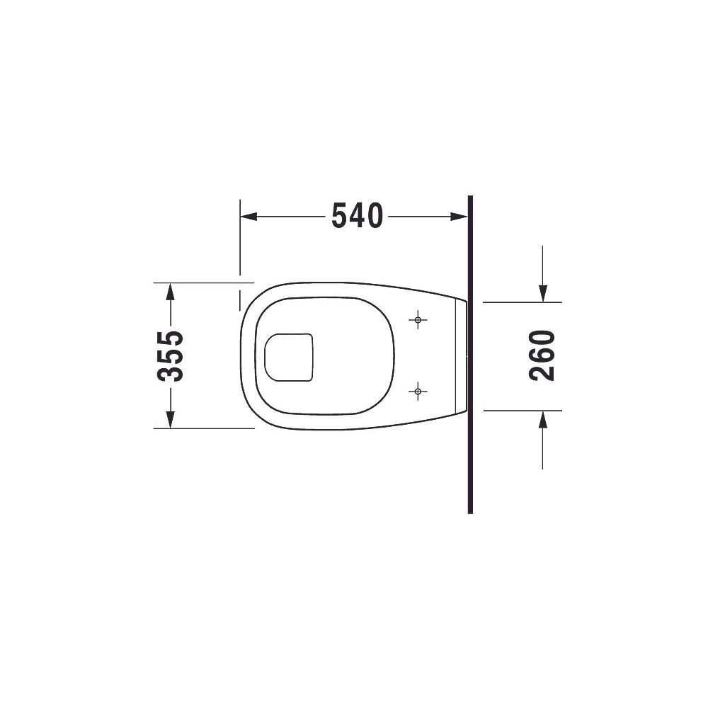 Duravit D-Code Wand-WC 540x355x350mm, Weiß Hochglanz, 6l, HygieneGlaze, Flachspüler... DURAVIT-2210092000 4053424326054 (Abb. 5)