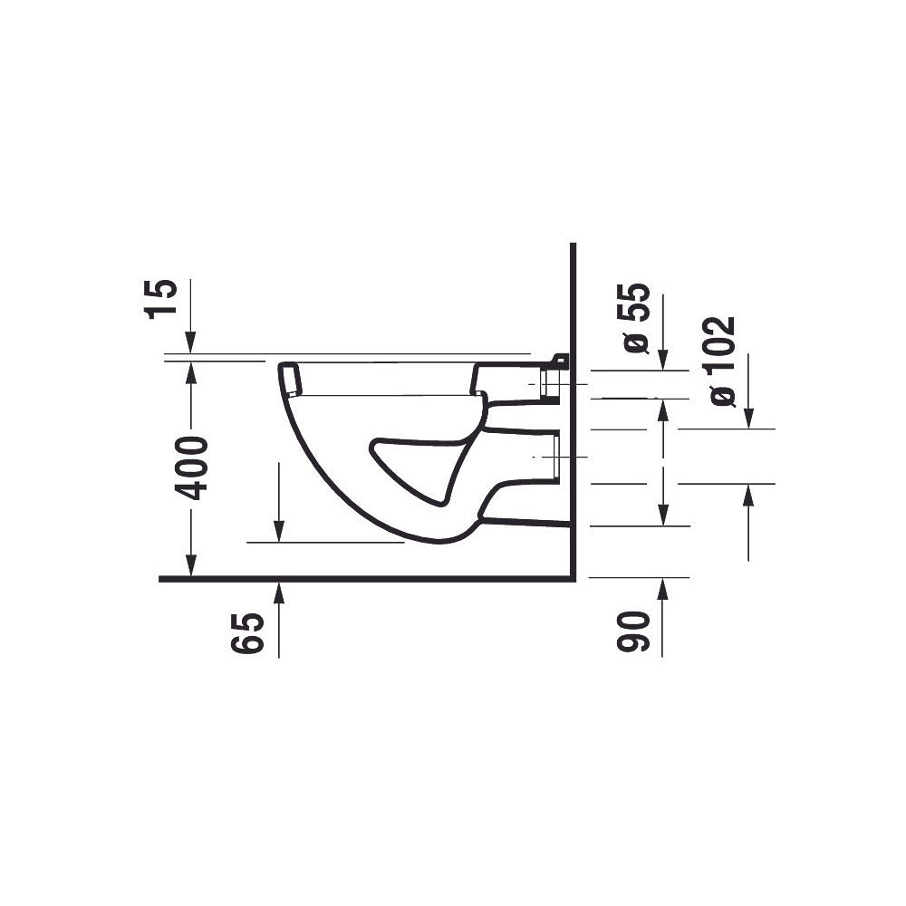 Duravit D-Code Wand-WC 540x355x350mm, Weiß Hochglanz, 6l, HygieneGlaze, Flachspüler... DURAVIT-2210092000 4053424326054 (Abb. 6)