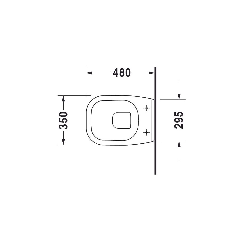 Duravit D-Code Wand-WC 480x350x355mm, Weiß Hochglanz, 6l, Tiefspüler, halb, waager... DURAVIT-2211090000 4021534344237 (Abb. 21)