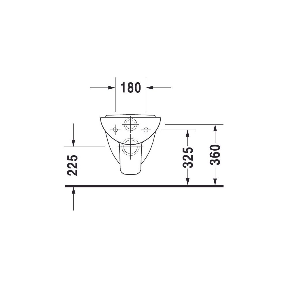 Duravit D-Code Wand-WC 480x350x355mm, Weiß Hochglanz, 6l, Tiefspüler, halb, waager... DURAVIT-2211090000 4021534344237 (Abb. 23)