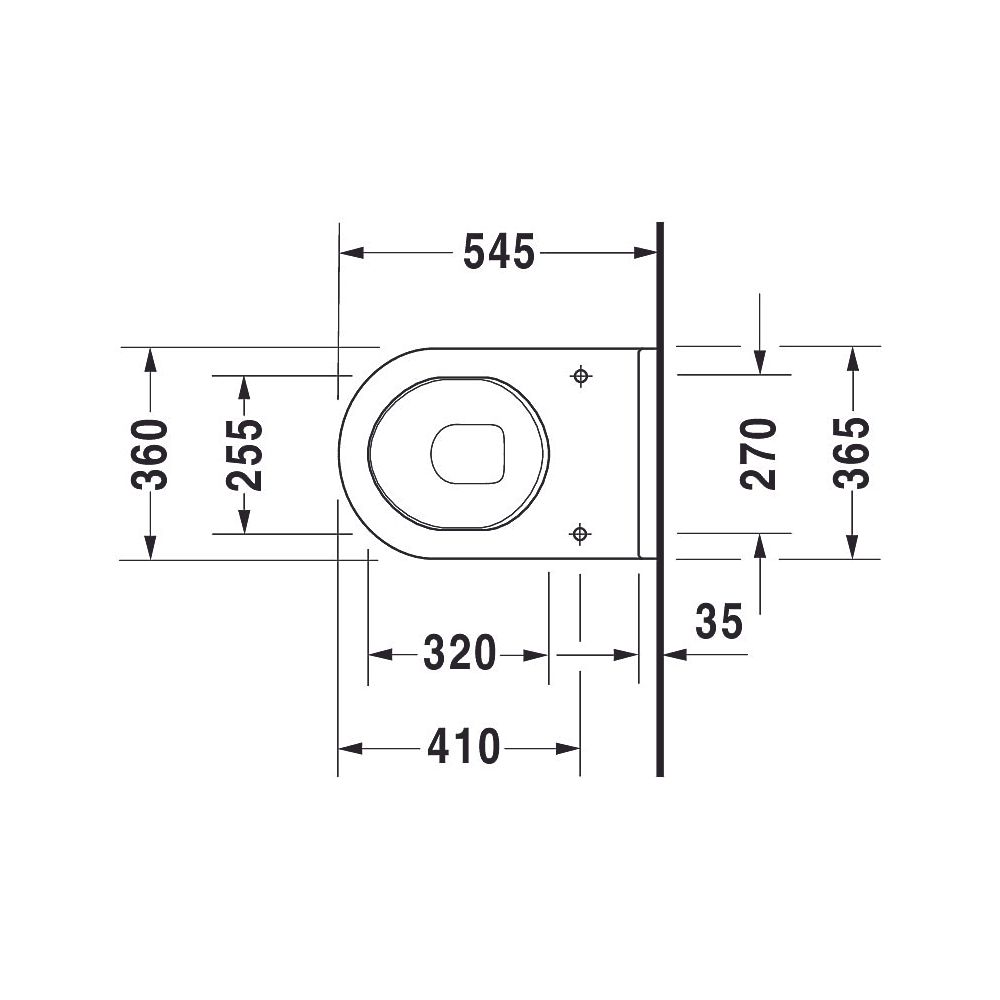 Duravit Starck 3 Wand-WC 545x365x420mm, Weiß Hochglanz, 6l, HygieneGlaze, Tiefspüle... DURAVIT-2215092000 4053424324876 (Abb. 5)
