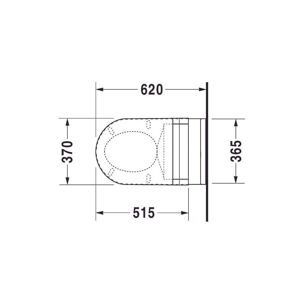 Duravit Starck 3 Wand-WC 620x365x380mm, Weiß Hochglanz, 6l, Tiefspüler, geschlossen... DURAVIT-2226090000 4021534589195 (Abb. 7)