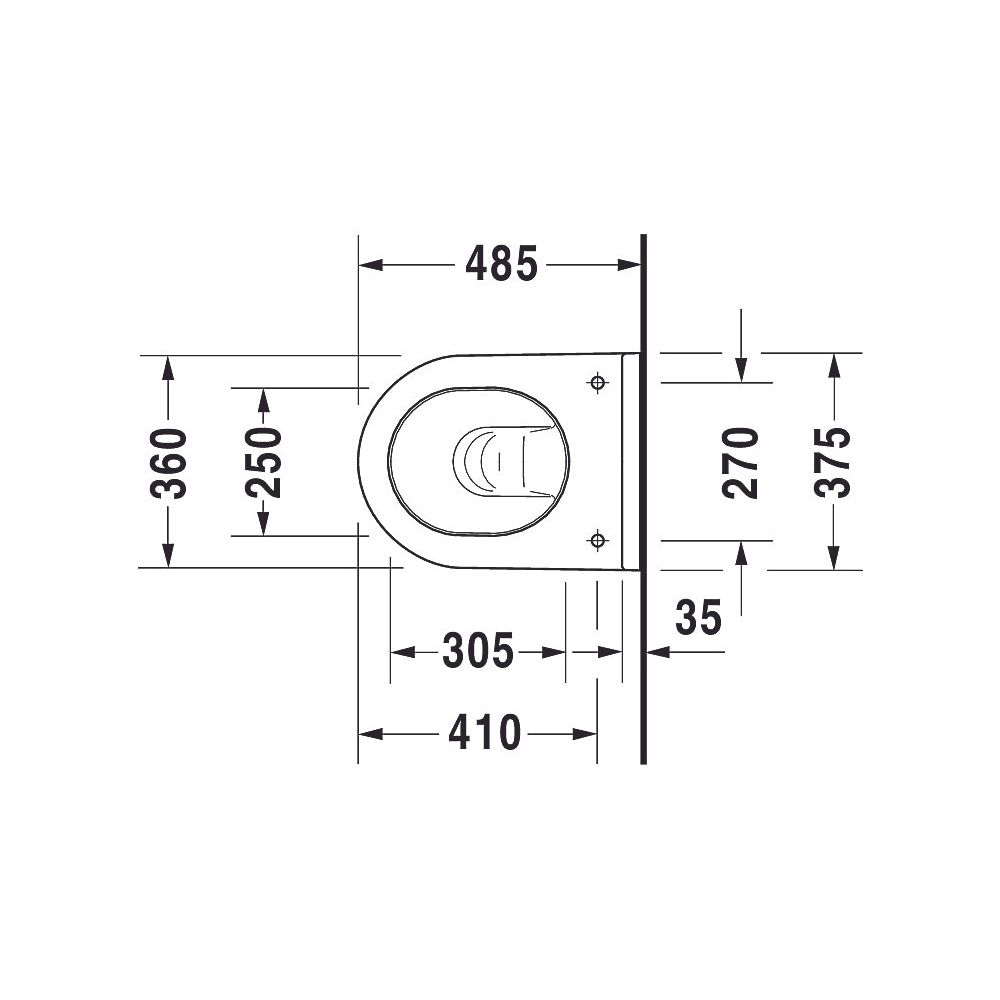 Duravit Starck 3 Wand-WC 485x375x375mm, Weiß Hochglanz, 4,5l, HygieneGlaze, Tiefspü... DURAVIT-2227092000 4053424324708 (Abb. 6)