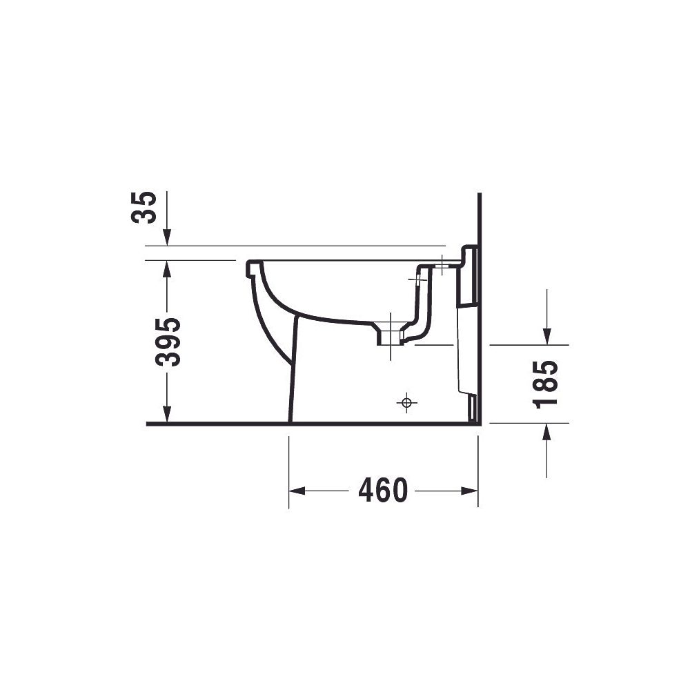 Duravit Starck 3 Stand Bidet 560x370x430mm, Weiß Hochglanz, 1 HL, mit Überlauf mit... DURAVIT-2230100000 4021534223754 (Abb. 11)