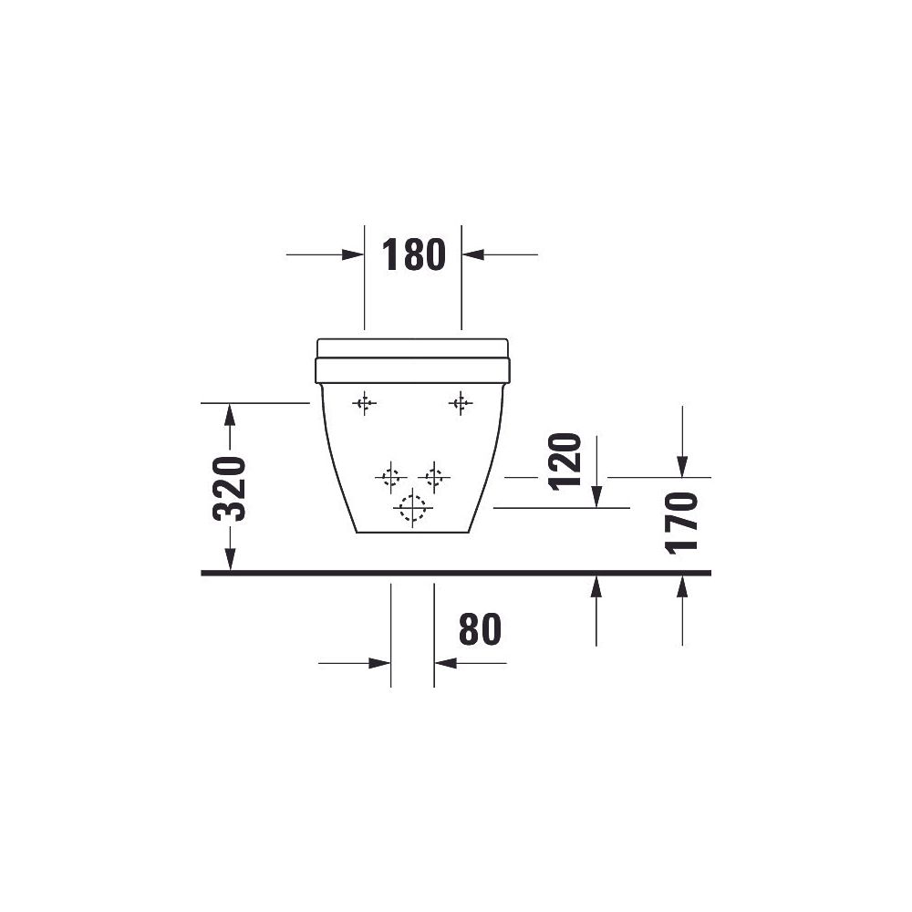 Duravit Starck 3 Wandbidet 540x355x320mm, Weiß Hochglanz, WonderGliss, 1 HL, mit H... DURAVIT-22301500001 4021534223723 (Abb. 9)