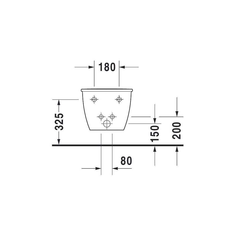 Duravit Darling New Wandbidet 540x365x290mm, Weiß Hochglanz, 1 HL, HLB, Überlauf, ... DURAVIT-2249150000 4021534606403 (Abb. 18)