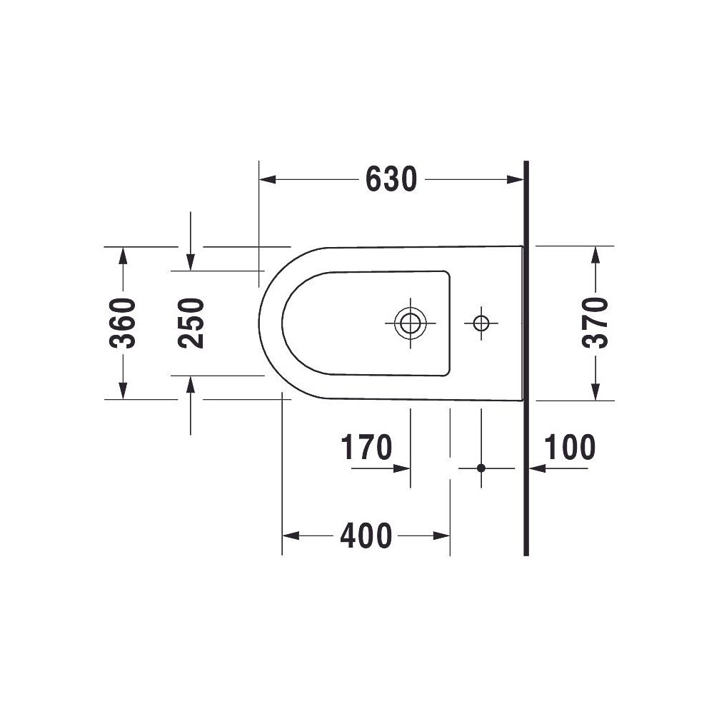Duravit Darling New Stand Bidet 630x370x400mm, Weiß Hochglanz, 1 HL, mit Überlauf m... DURAVIT-2251100000 4021534606502 (Abb. 7)