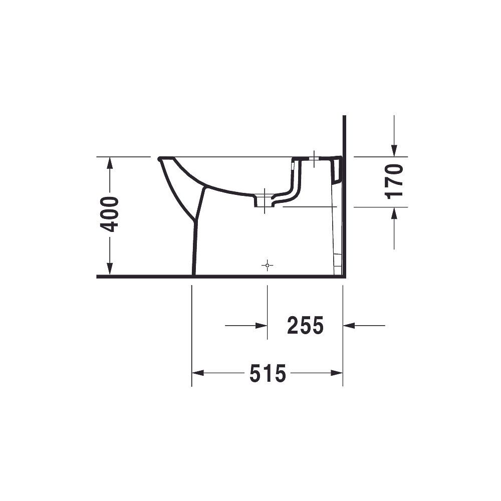 Duravit Darling New Stand Bidet 630x370x400mm, Weiß Hochglanz, 1 HL, mit Überlauf m... DURAVIT-2251100000 4021534606502 (Abb. 8)