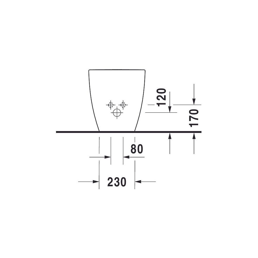 Duravit Happy D.2 Stand Bidet 570x365x400mm, Weiß Hochglanz, 1 HL, mit Überlauf, Ba... DURAVIT-2267100000 4021534856082 (Abb. 8)