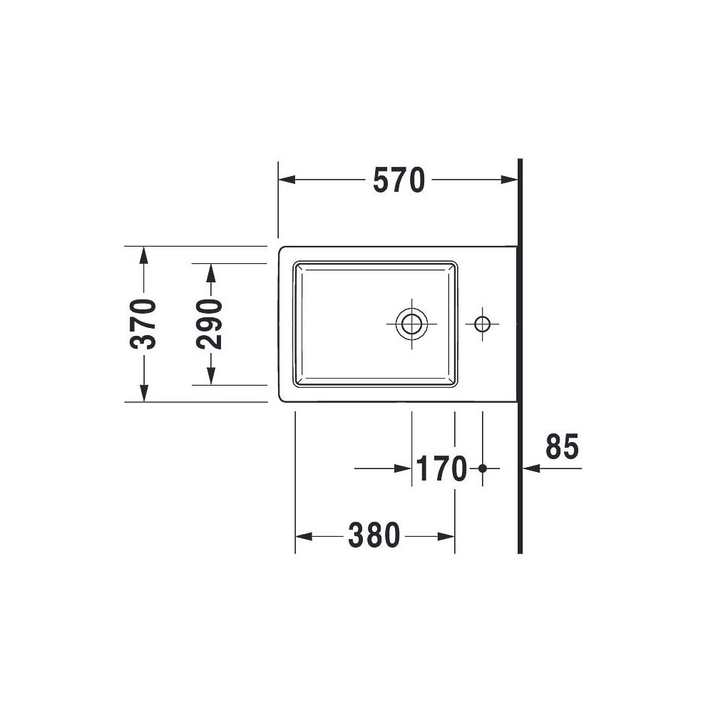 Duravit Vero Air Wandbidet 570x370x300mm, Weiß Hochglanz, 1 HL, HLB, Überlauf, verd... DURAVIT-2274150000 4053424139579 (Abb. 6)