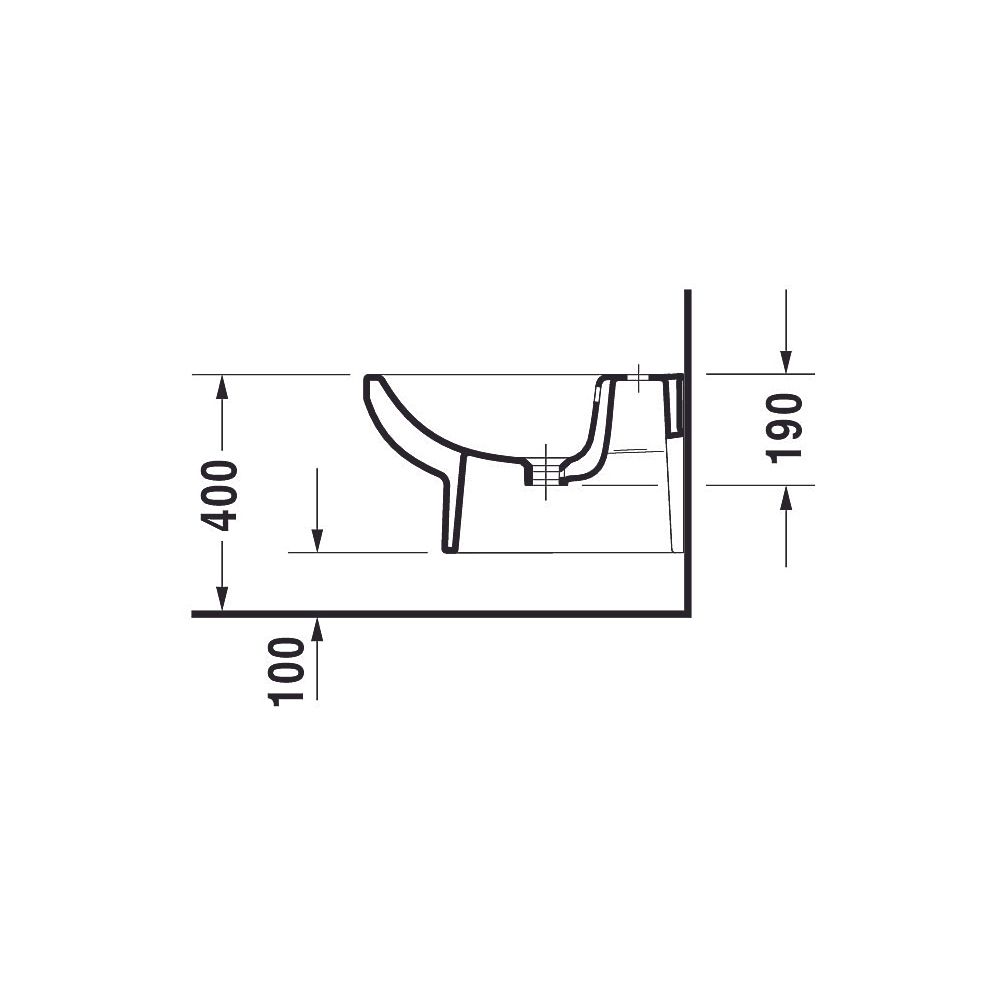 Duravit No.1 Wandbidet 540x370x300mm, Weiß Hochglanz, 1 HL, mit HLB/Überlauf... DURAVIT-2279150000 4053424182605 (Abb. 7)