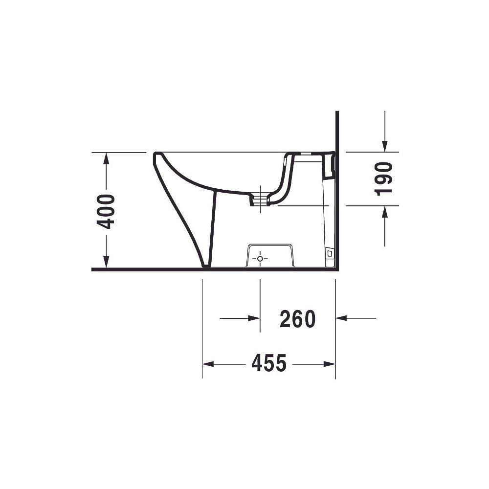 Duravit DuraStyle Stand Bidet 630x370x400mm, Weiß Hochglanz, 1 HL, mit Überlauf mi... DURAVIT-2283100000 4021534854361 (Abb. 10)
