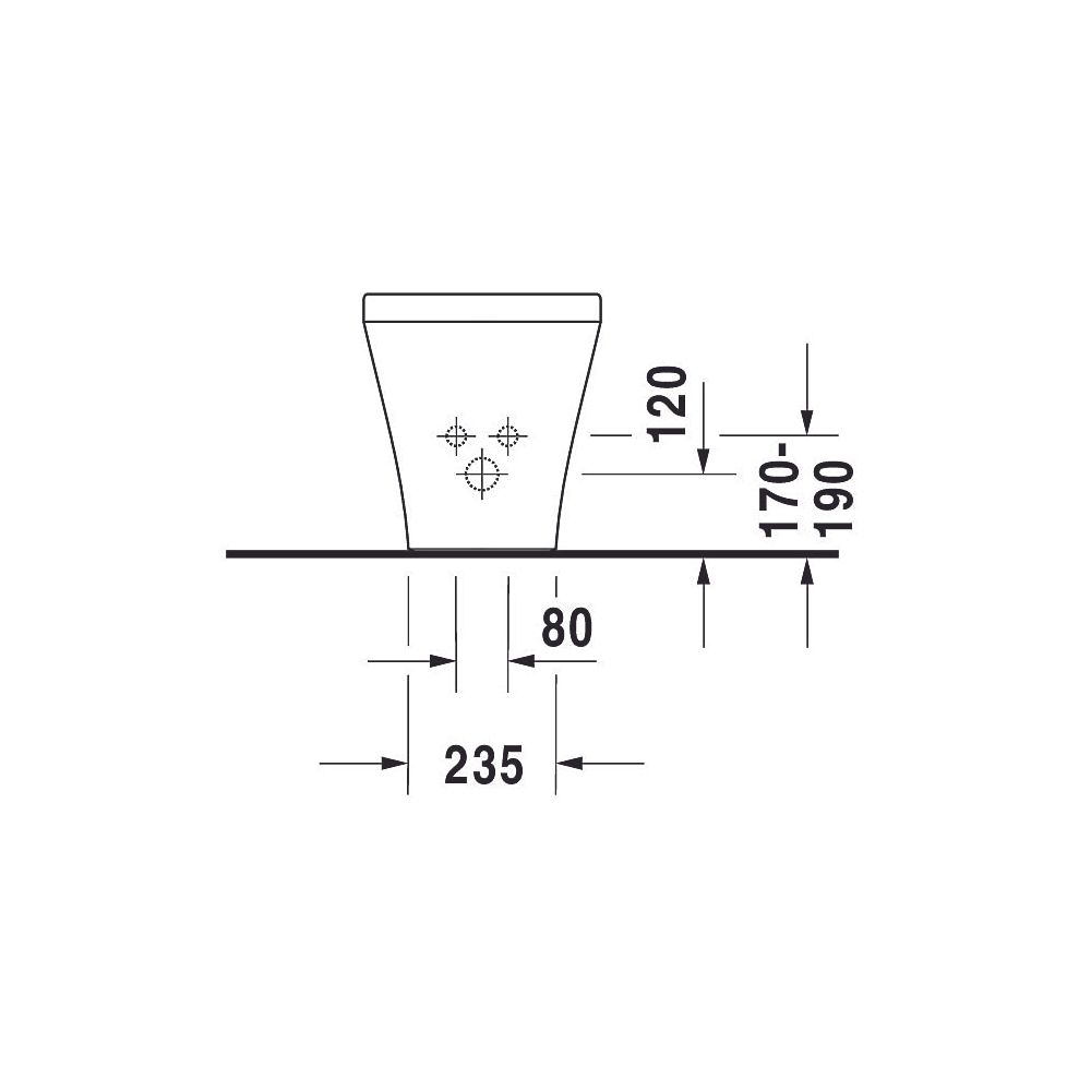 Duravit DuraStyle Stand Bidet 630x370x400mm, Weiß Hochglanz, 1 HL, mit Überlauf mi... DURAVIT-2283100000 4021534854361 (Abb. 11)