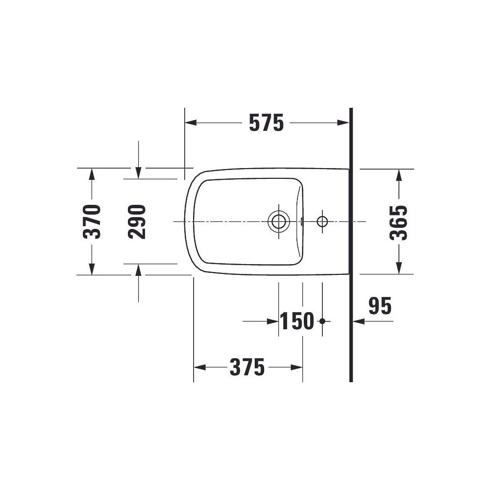 Duravit DuraStyle Stand Bidet 575x370x400mm, Weiß Hochglanz, 1 HL, mit Überlauf, Ba... DURAVIT-2284100000 4021534854385 (Abb. 6)