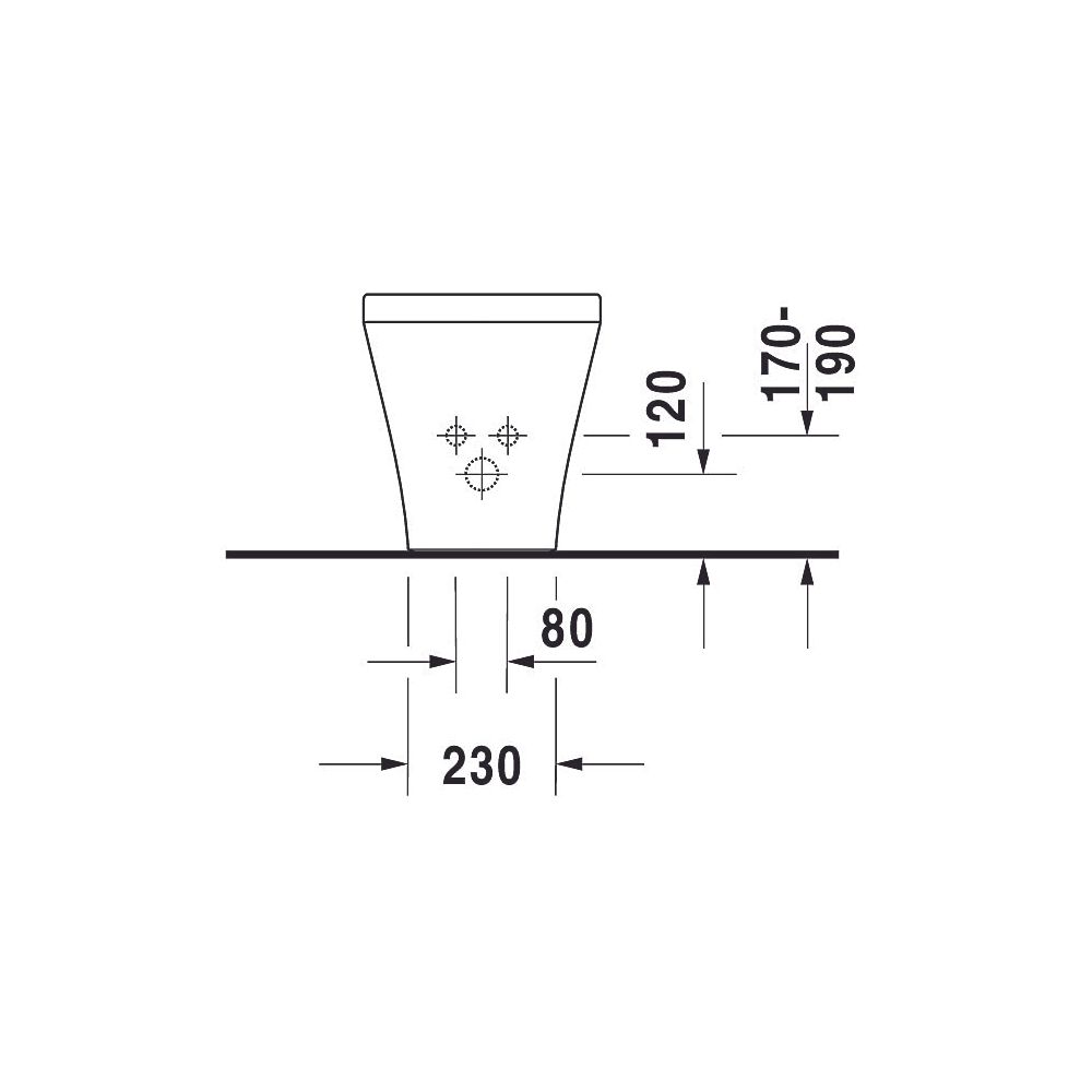 Duravit DuraStyle Stand Bidet 575x370x400mm, Weiß Hochglanz, 1 HL, mit Überlauf, Ba... DURAVIT-2284100000 4021534854385 (Abb. 8)