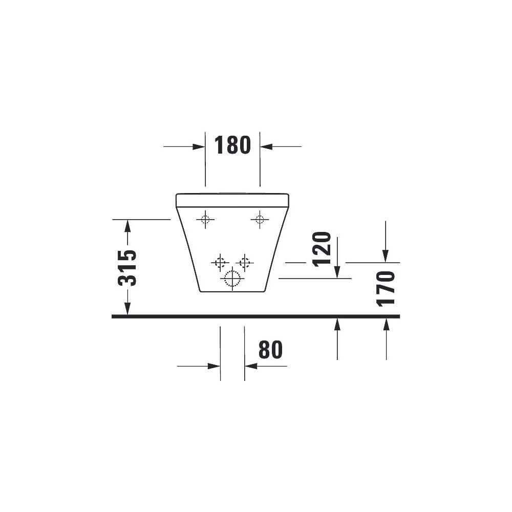Duravit DuraStyle Wandbidet 620x370x325mm, Weiß Hochglanz, WonderGliss, 1 HL, HLB,... DURAVIT-22861500001 4021534909146 (Abb. 7)