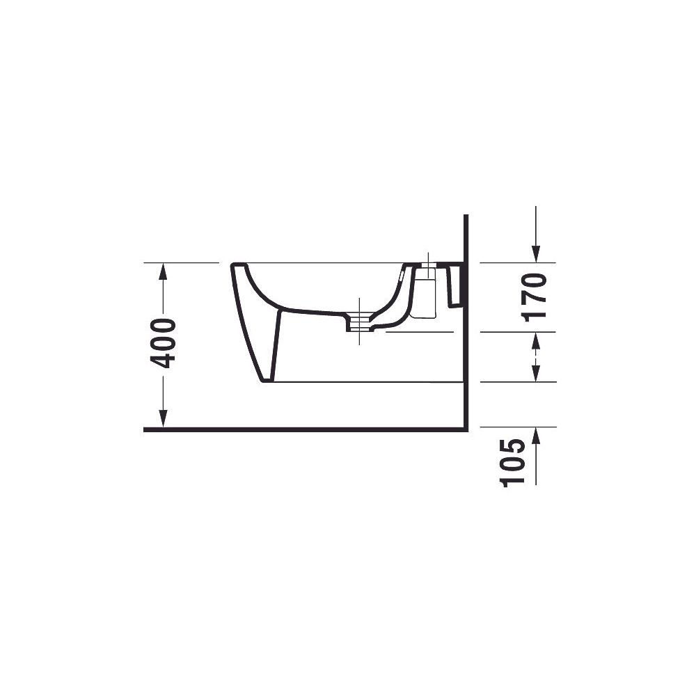 Duravit ME by Starck Wandbidet 570x370x295mm Weiß Seidenmatt, WonderGliss, 1 HL, ... DURAVIT-22881532001 4053424892658 (Abb. 10)