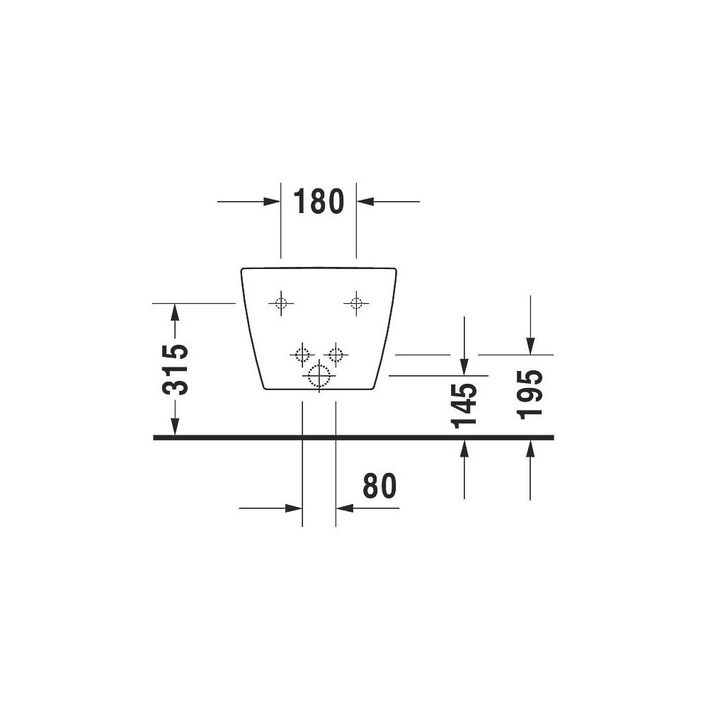 Duravit ME by Starck Wandbidet 480x370x290mm, Weiß Seidenmatt, 1 HL, HLB, Überlauf,... DURAVIT-2290153200 4053424892689 (Abb. 8)