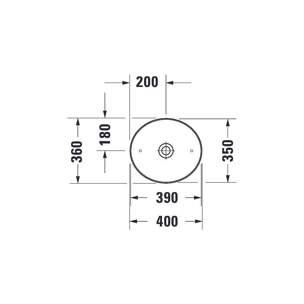 Duravit Cape Cod Aufsatzbecken 400mm, Weiß Hochglanz, DuraCeram, Oval, ohne Überlau... DURAVIT-2328400000 4053424675527 (Abb. 9)