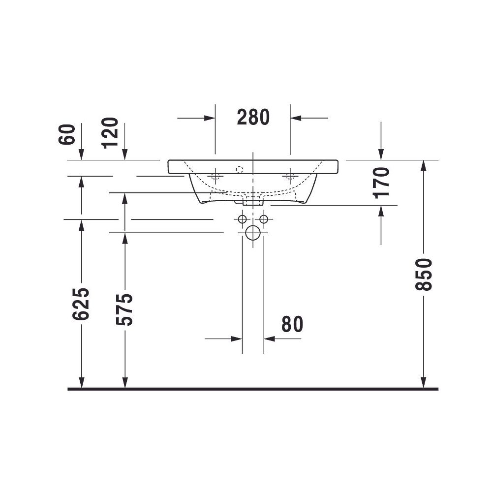 Duravit DuraStyle Waschtisch 400x635x170mm Compact WonderGliss Weiß Hochglanz Rech... DURAVIT-23376300001 4053424114989 (Abb. 7)