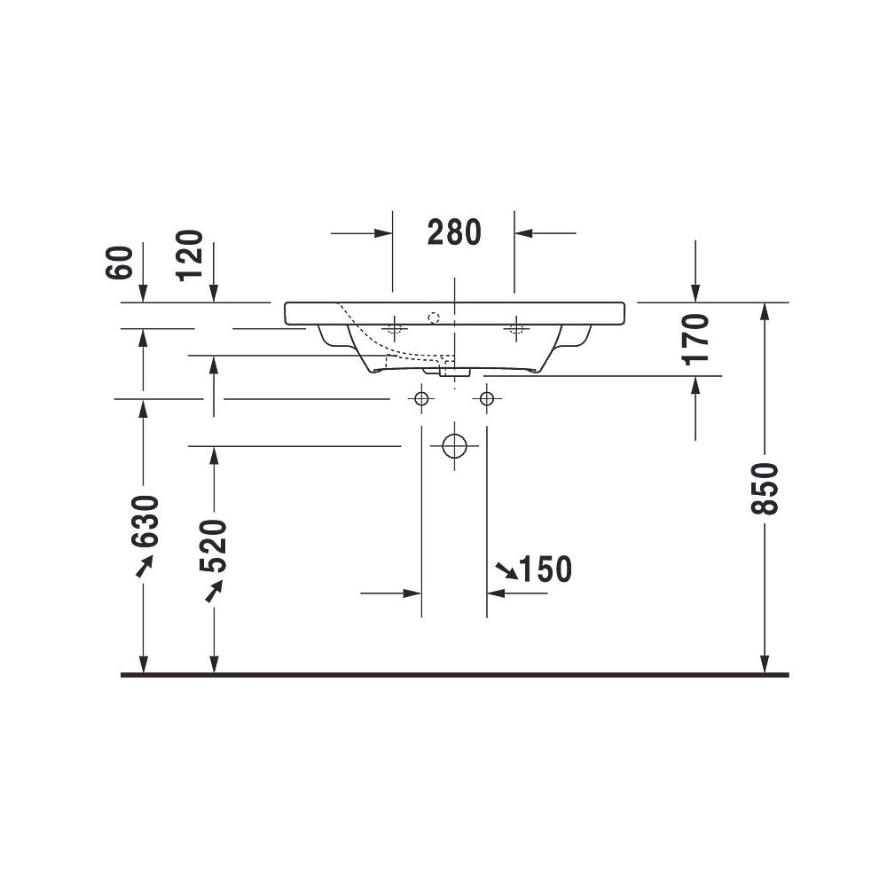 Duravit DuraStyle Waschtisch 400x785x170mm Compact WonderGliss Weiß Hochglanz Rec... DURAVIT-23377800001 4021534977220 (Abb. 12)