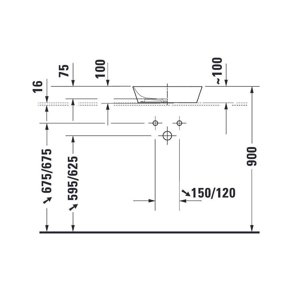 Duravit Cape Cod Aufsatzbecken 430mm, Weiß Hochglanz, DuraCeram, Quadratisch, ohne ... DURAVIT-2340430000 4053424587561 (Abb. 6)