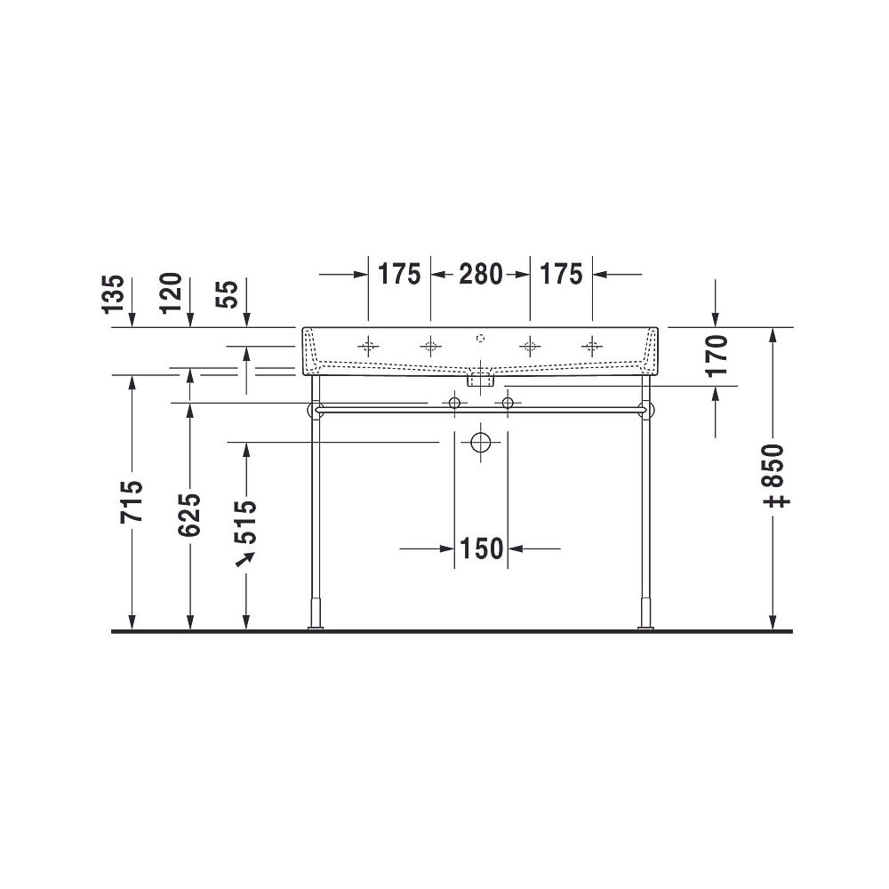 Duravit Vero Air Waschtisch 470x1000x170mm wh Weiß Hochglanz, Rechteckig, WonderG... DURAVIT-23501000001 4053424115276 (Abb. 24)