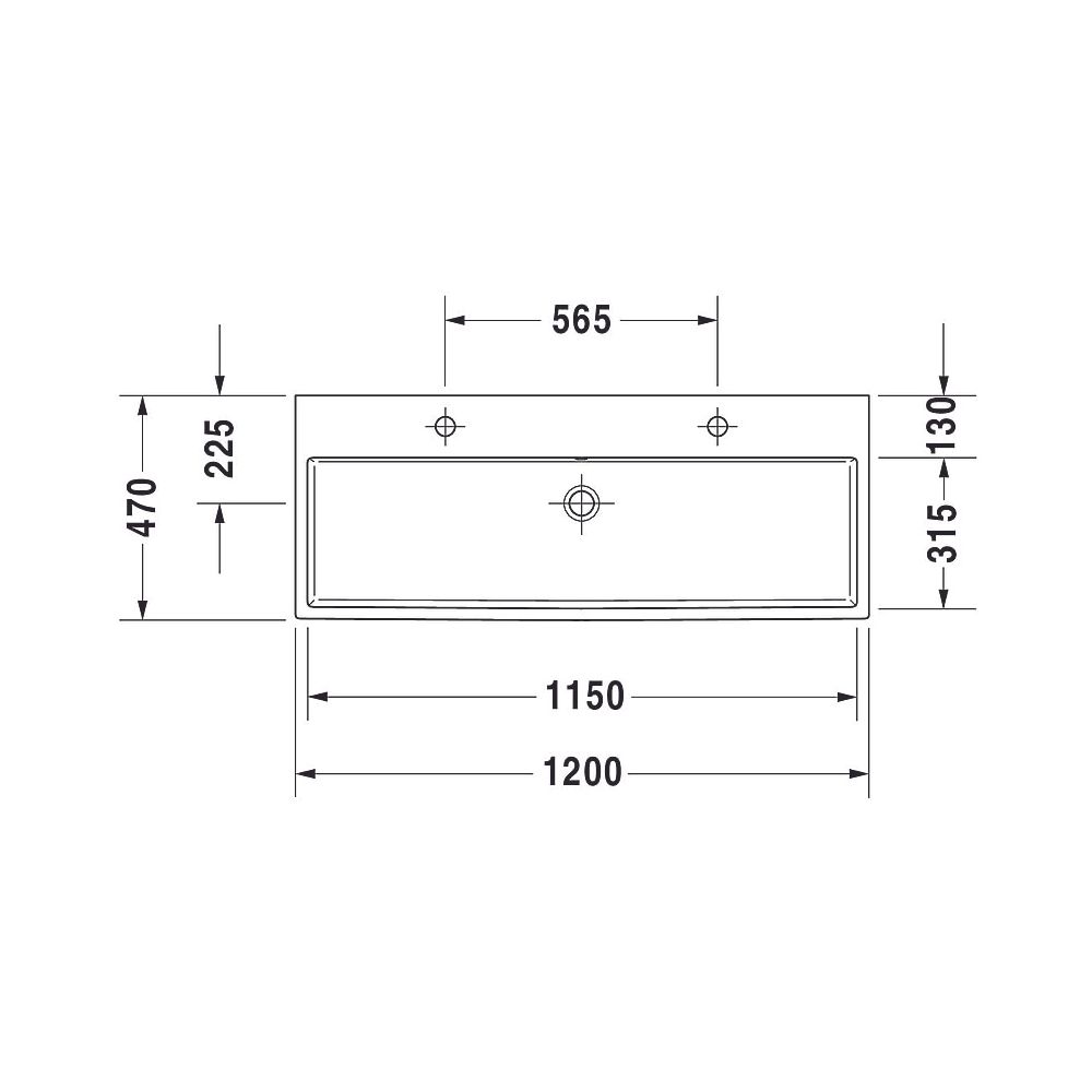 Duravit Vero Air Waschtisch 470x1200x165mm wh Weiß Hochglanz, Rechteckig, WonderG... DURAVIT-23501200271 4053424121291 (Abb. 13)