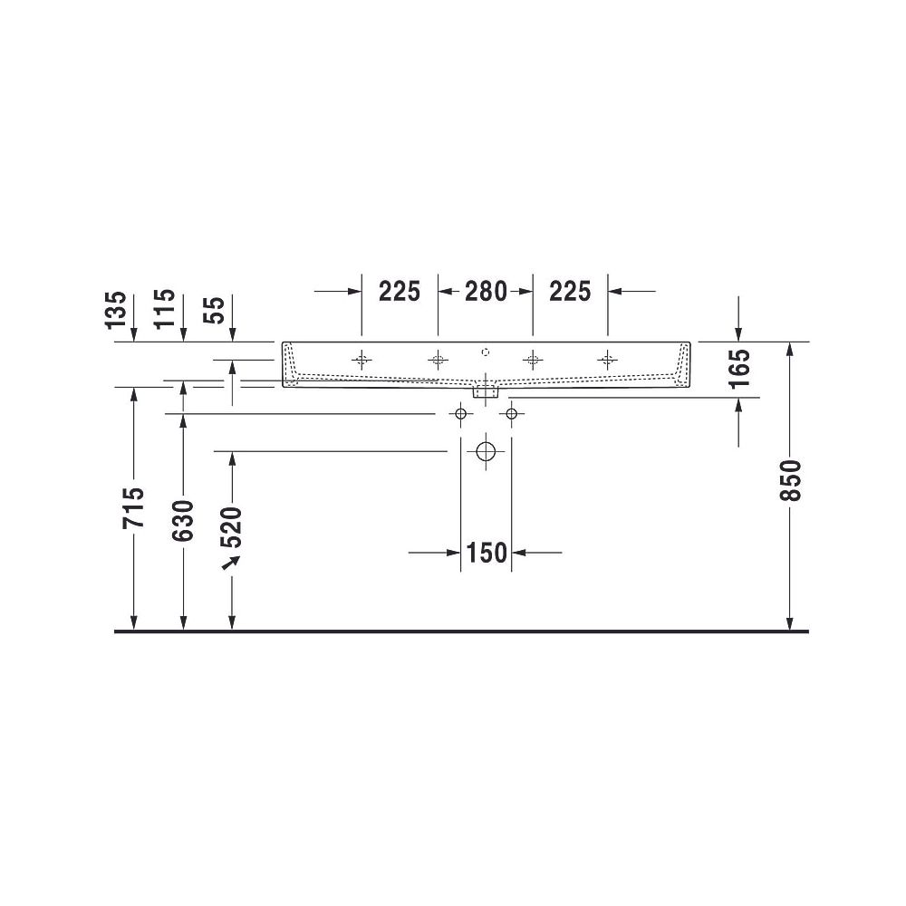 Duravit Vero Air Waschtisch 470x1200x165mm wh Weiß Hochglanz, Rechteckig, WonderG... DURAVIT-23501200271 4053424121291 (Abb. 16)