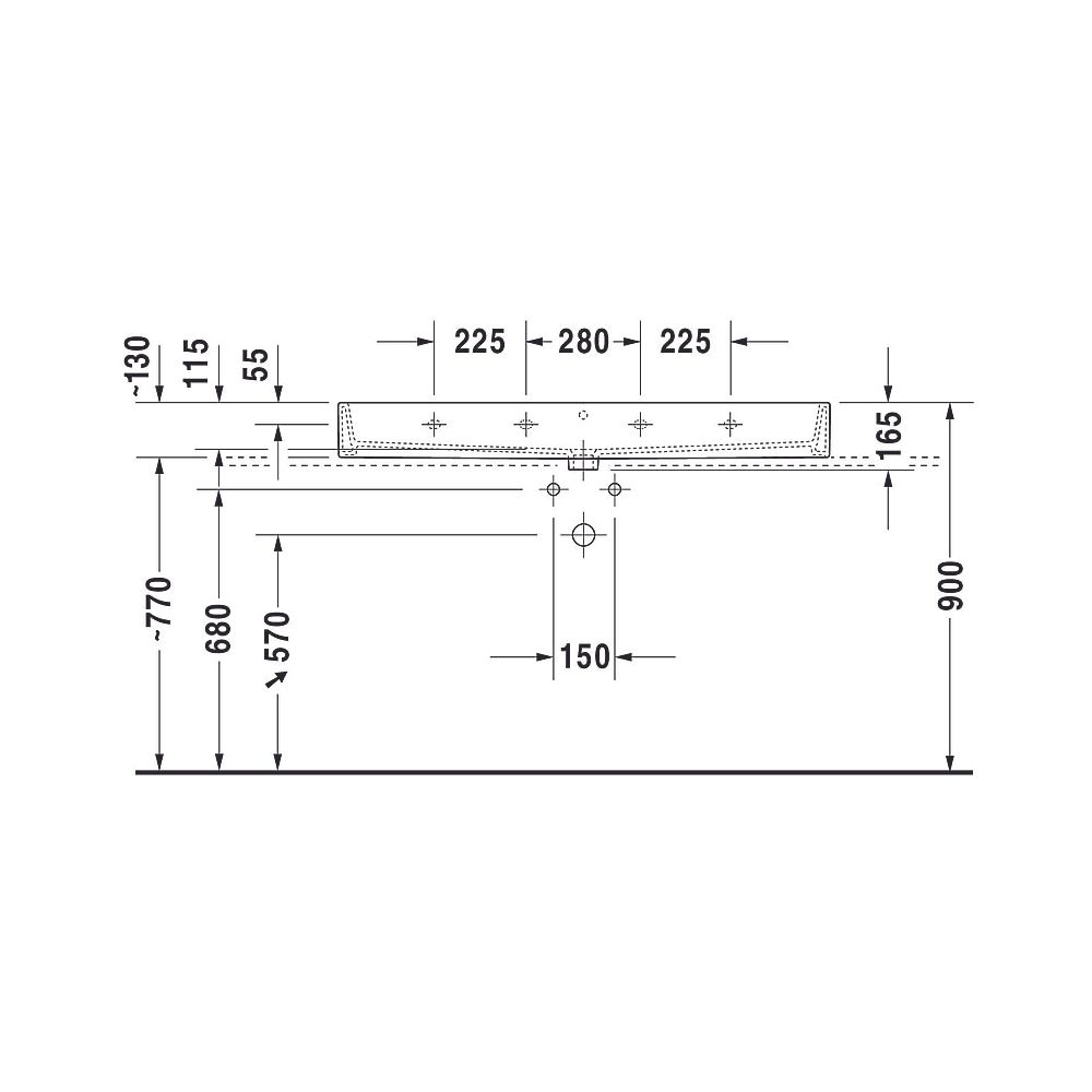 Duravit Vero Air Waschtisch 470x1200x165mm wh Weiß Hochglanz, Rechteckig, WonderG... DURAVIT-23501200271 4053424121291 (Abb. 17)