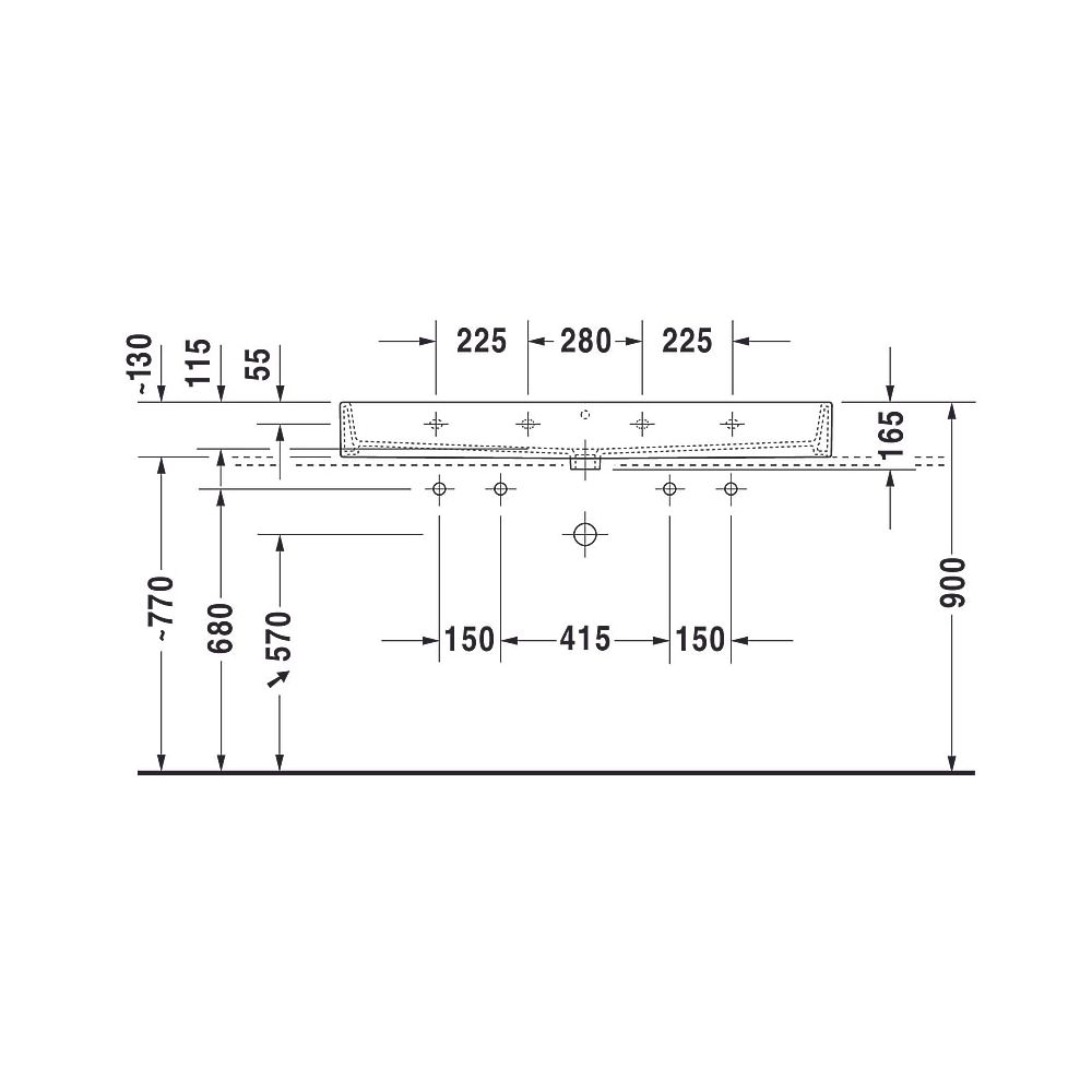 Duravit Vero Air Waschtisch 470x1200x165mm wh Weiß Hochglanz, Rechteckig, WonderG... DURAVIT-23501200271 4053424121291 (Abb. 19)
