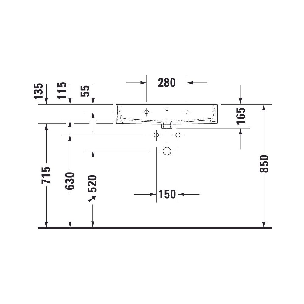 Duravit Vero Air Waschtisch 470x700x165mm wh Weiß Hochglanz, Rechteckig, WonderGli... DURAVIT-23507000411 4053424180366 (Abb. 9)