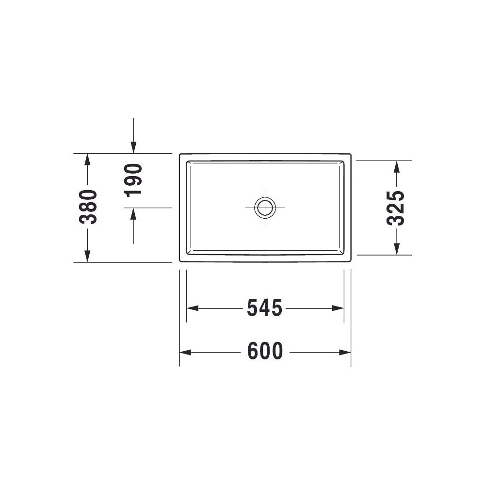 Duravit Vero Air Aufsatzbecken 600mm, Weiß Hochglanz, WonderGliss, Rechteckig, oh... DURAVIT-23516000001 4053424139289 (Abb. 15)