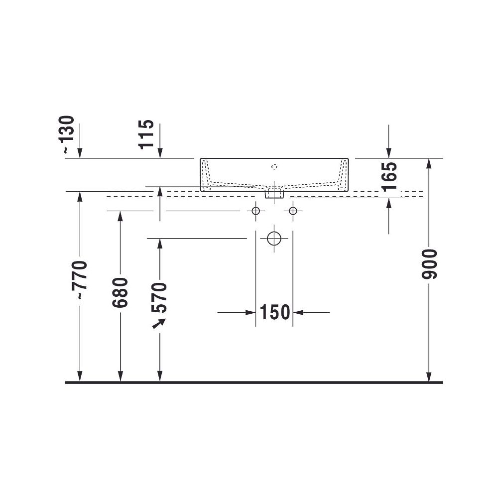 Duravit Vero Air Aufsatzbecken 600mm, Weiß Hochglanz, WonderGliss, Rechteckig, mit... DURAVIT-23526000701 4053424139494 (Abb. 5)