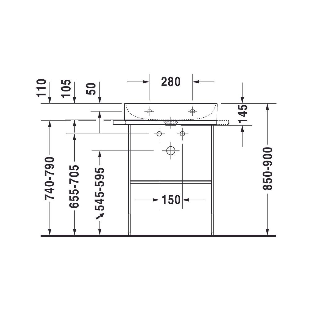 Duravit DuraSquare Waschtisch470x600x145mm wandh. Weiß Hochglanz, Rechteckig, Dura... DURAVIT-2353600041 4053424151076 (Abb. 28)