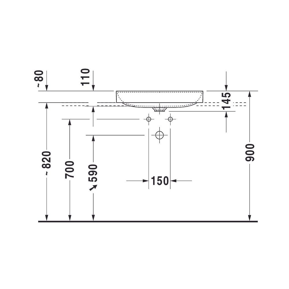 Duravit DuraSquare Aufsatzbecken 600mm, Weiß Hochglanz, DuraCeram, Rechteckig, mit... DURAVIT-2354600041 4053424151212 (Abb. 16)