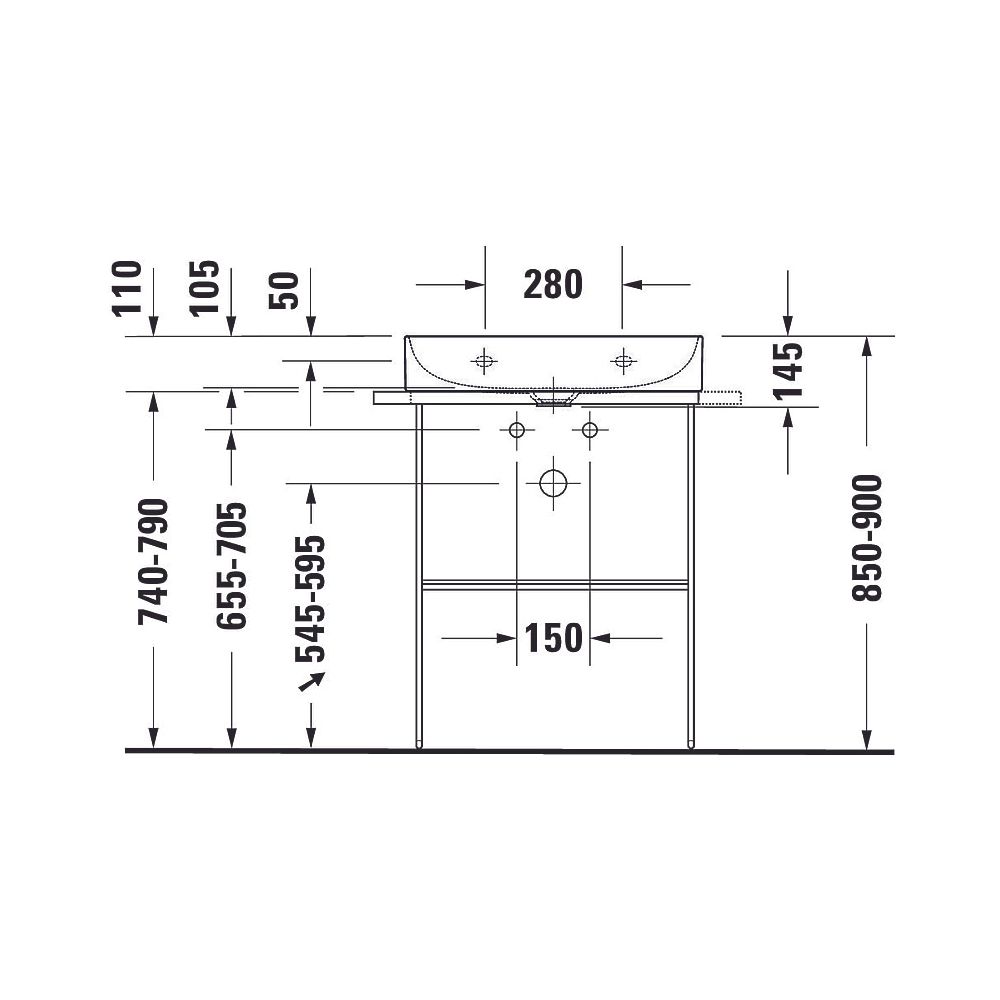 Duravit DuraSquare Waschtisch 400x600x145mm, Compact, DuraCeram, Weiß Hochglanz, R... DURAVIT-2356600070 4053424497976 (Abb. 12)