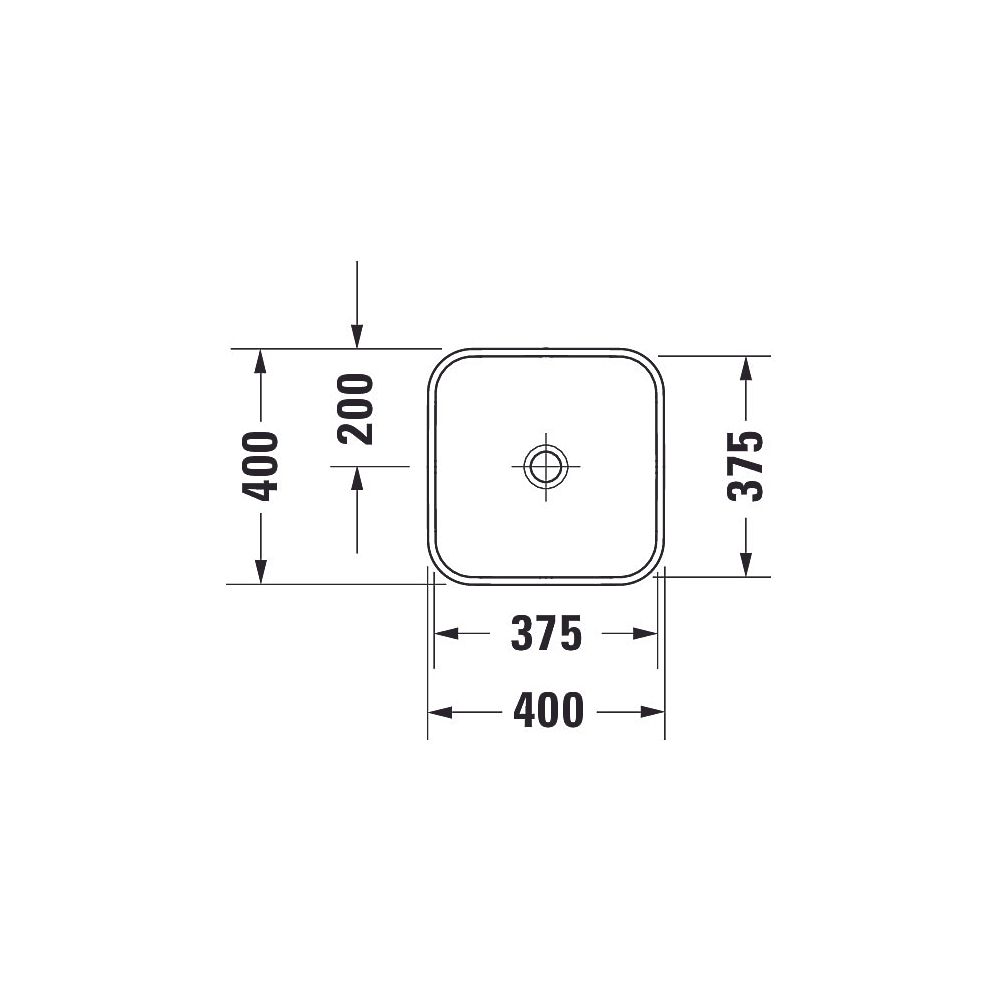 Duravit Happy D.2 Plus Aufsatzbecken 400mm, Anthrazit Matt, WonderGliss, Quadratis... DURAVIT-23594013001 4053424896762 (Abb. 6)