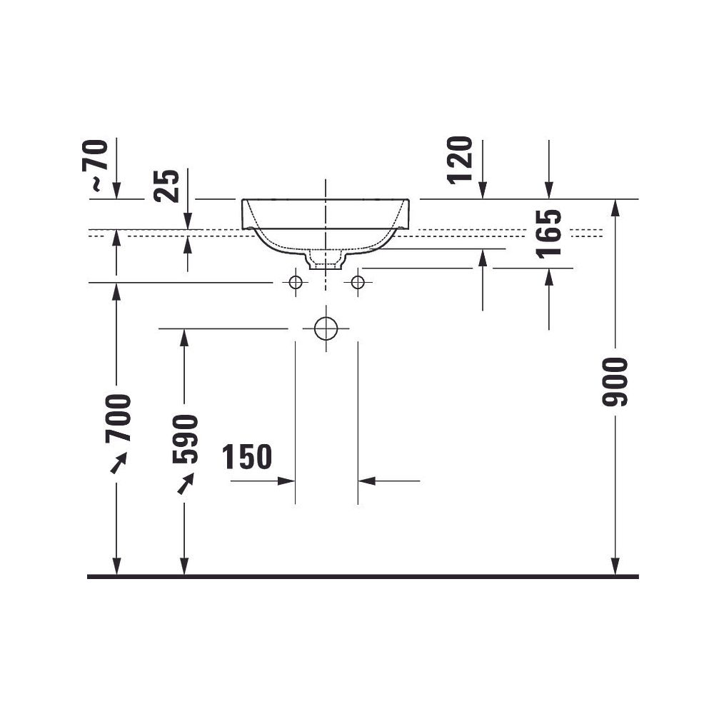 Duravit Happy D.2 Plus Aufsatzbecken 400mm, Anthrazit Matt, WonderGliss, Quadratis... DURAVIT-23594013001 4053424896762 (Abb. 7)