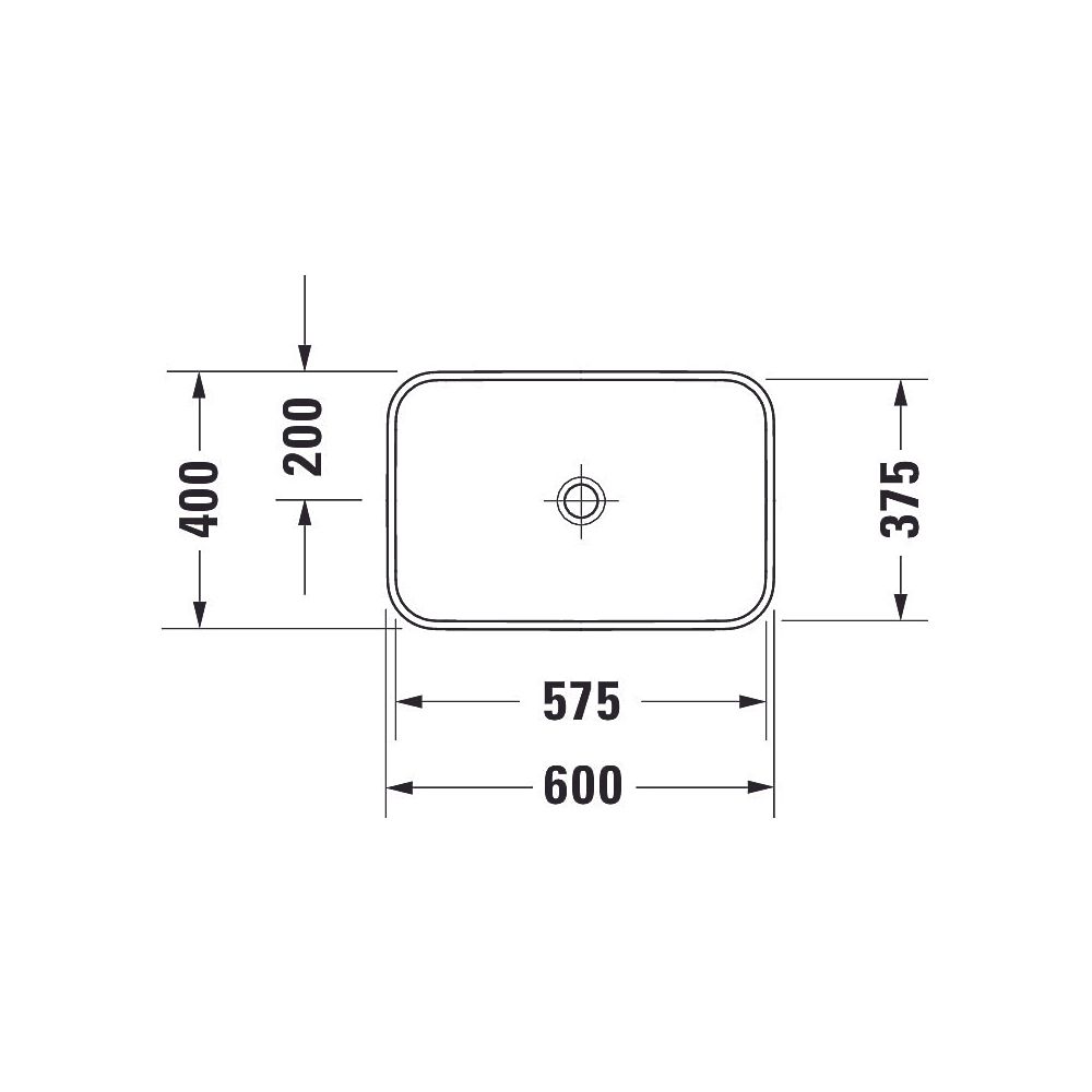 Duravit Happy D.2 Plus Aufsatzbecken 600mm, Anthrazit Matt, Rechteckig, ohne Überl... DURAVIT-2359601300 4053424702247 (Abb. 15)