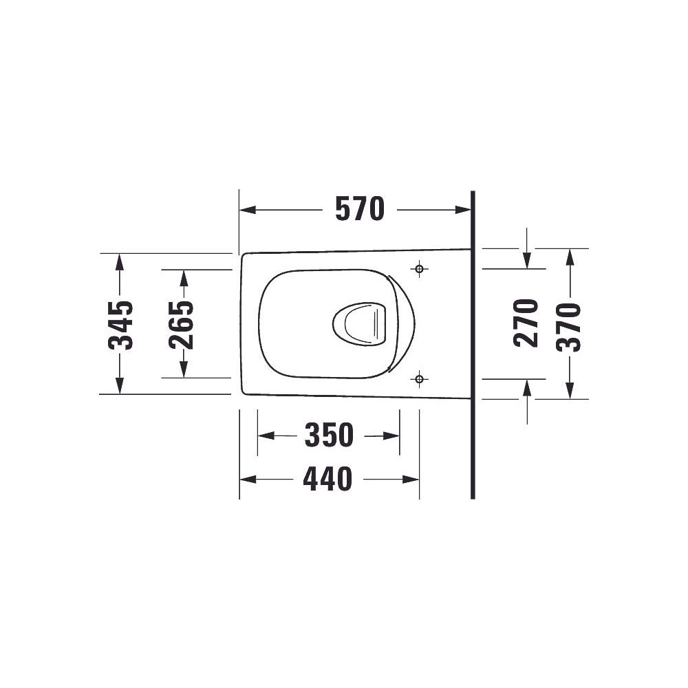 Duravit Design Classics Wand-WC 570x370x360mm, Weiß Hochglanz, 4,5l, WonderGliss,... DURAVIT-25110900001 4053424897127 (Abb. 13)