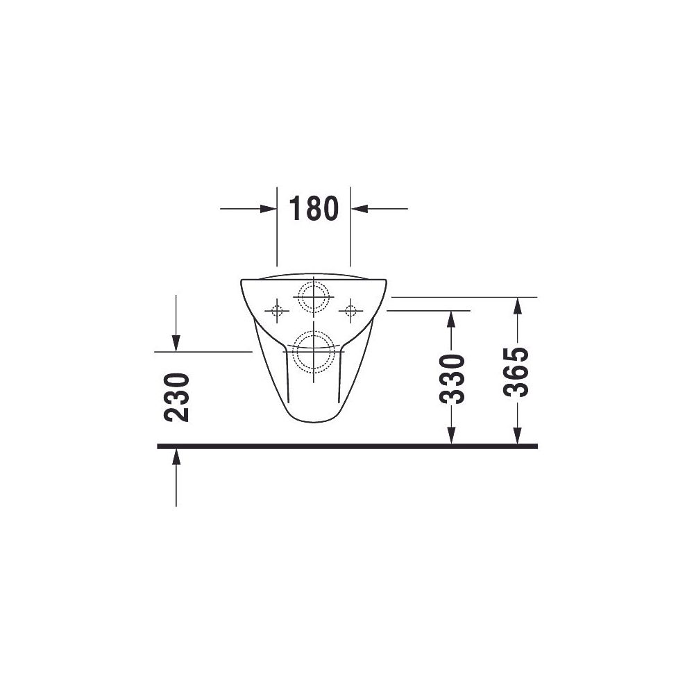 Duravit D-Code Wand-WC 545x355x355mm, Weiß Hochglanz, 4,5l, Tiefspüler, geschlosse... DURAVIT-2535090000 4021534842757 (Abb. 32)